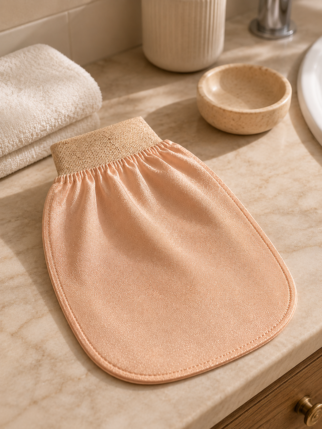Gant exfoliant en soie naturelle – Rosenature